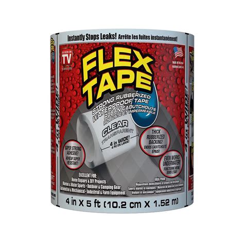 flex tape video|Flex Tape, 4 in x 5 ft, Clear, Original Thick Flexible Rubberize.